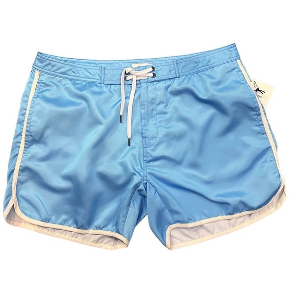 Onia NWT Men's 5" Swim Trunks Board Shorts Zip Fly Kayden Blue Size 36 - Picture 3 of 10